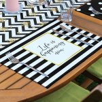 4+1 Siyah Beyaz Gold Detaylı  Amerikan Servis & Runner Seti Realhomes