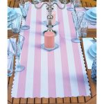 4+1 Pembe Motif Tasarımlı Amerikan Servis & Runner Seti Realhomes