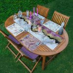 4+1 Mor Mermer Tasarımlı Amerikan Servis & Runner Seti Realhomes