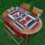 4+1 Yılbaşı Temalı Geyik Motifli Amerikan Servis & Runner Seti Realhomes