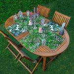 4+1 Yeşil Yaprak Tasarımlı Amerikan Servis & Runner Seti Realhomes