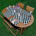 4+1 Dama Zemin & Öpücük Atan Kız Tasarımlı Amerikan Servis & Runner Seti Realhomes