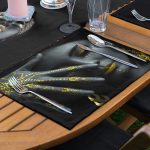 4+1 Siyahi African Tasarımlı Amerikan Servis & Runner Seti Realhomes