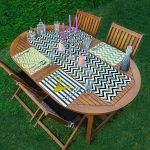 4+1 Altın Varaklı Geometrik Tasarımlı Amerikan Servis & Runner Seti Realhomes