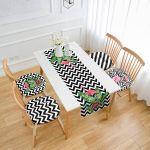 - RunnerYuvPofiSet125-Zizag-Zeminli-Flamingo-Tasarimli-4-Yuvarlak-Pofidik-Sandalye-Minderi-ve-1-Runner-Seti - Realhomes  Zizag Zeminli Flamingo Tasarımlı 4 Yuvarlak Pofuduk Sandalye Minderi ve 1 Runner Seti Realhomes