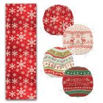 - RunnerYuvPofiSet137-Kirmizi-Zeminde-Kar-Tanesi-Motifli-4-Yuvarlak-Pofidik-Sandalye-Minderi-ve-1-Runner-Seti-1 - Realhomes Kırmızı Zeminde Kar Tanesi Motifli 4 Yuvarlak Pofuduk Sandalye Minderi ve 1 Runner Seti Realhomes