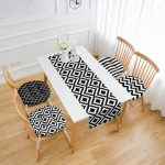 - RunnerYuvPofiSet179-Siyah-Beyaz-Geometrik-Cizimler-Tasarimli-4-Yuvarlak-Pofidik-Sandalye-Minderi-ve-1-Runner-Seti - Realhomes Siyah Beyaz Geometrik Çizimler Tasarımlı 4 Yuvarlak Pofuduk Sandalye Minderi ve 1 Runner Seti Realhomes