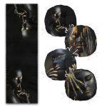 - RunnerYuvPofiSet205-Siyah-Zeminde-Siyahi-Kadin-Tasarimlari-4-Yuvarlak-Pofidik-Sandalye-Minderi-ve-1-Runner-Seti-1 - Realhomes  Siyah Zeminde Siyahi Kadın Tasarımları 4 Yuvarlak Pofuduk Sandalye Minderi ve 1 Runner Seti Realhomes