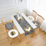 - RunnerYuvPofiSet233-Siyah-Beyaz-Benimle-Kal-Temali-4-Yuvarlak-Pofidik-Sandalye-Minderi-ve-1-Runner-Seti - Realhomes  Siyah Beyaz Benimle Kal Temalı 4 Yuvarlak Pofuduk Sandalye Minderi ve 1 Runner Seti Realhomes