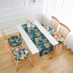 - RunnerYuvPofiSet259-Renkli-Tropik-Yaprak-Motifli-4-Yuvarlak-Pofidik-Sandalye-Minderi-ve-1-Runner-Seti - Realhomes  Renkli Tropik Yaprak Motifli 4 Yuvarlak Pofuduk Sandalye Minderi ve 1 Runner Seti Realhomes