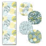 - RunnerYuvPofiSet272-Modern-Yaprak-Tasarimli-4-Yuvarlak-Pofidik-Sandalye-Minderi-ve-1-Runner-Seti-1 - Realhomes  Modern Yaprak Tasarımlı 4 Yuvarlak Pofuduk Sandalye Minderi ve 1 Runner Seti Realhomes