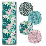 - RunnerYuvPofiSet274-Mavi-Pembe-Renkli-4-Yuvarlak-Pofidik-Sandalye-Minderi-ve-1-Runner-Seti-1 - Realhomes  Mavi & Pembe Renkli 4 Yuvarlak Pofuduk Sandalye Minderi ve 1 Runner Seti Realhomes