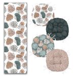 - RunnerYuvPofiSet292-Soyut-Renkli-Tropik-Yaprak-Cizimli-4-Yuvarlak-Pofidik-Sandalye-Minderi-ve-1-Runner-Seti-1 - Realhomes  Soyut Renkli Tropik Yaprak Çizimli 4 Yuvarlak Pofuduk Sandalye Minderi ve 1 Runner Seti Realhomes