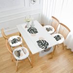 - RunnerYuvPofiSet298-Tropik-Yaprak-Tasarimli-4-Yuvarlak-Pofidik-Sandalye-Minderi-ve-1-Runner-Seti - Realhomes  Tropik Yaprak Tasarımlı 4 Yuvarlak Pofuduk Sandalye Minderi ve 1 Runner Seti Realhomes