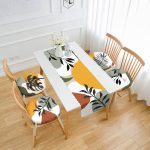 - RunnerYuvPofiSet299-Renkli-Soyut-Renkli-Tropik-Yaprak-Tasarimli-4-Yuvarlak-Pofidik-Sandalye-Minderi-ve-1-Runner-Seti - Realhomes  Renkli Soyut Renkli Tropik Yaprak Tasarımlı 4 Yuvarlak Pofuduk Sandalye Minderi ve 1 Runner Seti Realhomes