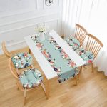 - RunnerYuvPofiSet302-Soyut-Yesil-Renkli-Cicek-Tasarimli-4-Yuvarlak-Pofidik-Sandalye-Minderi-ve-1-Runner-Seti - Realhomes Soyut Yeşil Rengarenk Çiçek Tasarımlı 4 Yuvarlak Pofuduk Sandalye Minderi ve 1 Runner Seti Realhomes