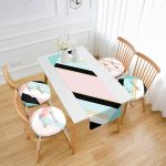 - RunnerYuvPofiSet312-Renkli-Geometrik-Cizimler-Ozel-Tasarimli-4-Yuvarlak-Pofidik-Sandalye-Minderi-ve-1-Runner-Seti - Realhomes  Renkli Geometrik Çizimler Özel Tasarımlı 4 Yuvarlak Pofuduk Sandalye Minderi ve 1 Runner Seti Realhomes