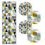 - RunnerYuvPofiSet314-Ucgen-Geometrik-Sekiller-4-Yuvarlak-Pofidik-Sandalye-Minderi-ve-1-Runner-Seti-1 - Realhomes Üçgen Geometrik Şekiller 4 Yuvarlak Pofuduk Sandalye Minderi ve 1 Runner Seti Realhomes