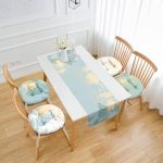 - RunnerYuvPofiSet315-Mermer-Zemin-Tasarimli-4-Yuvarlak-Pofidik-Sandalye-Minderi-ve-1-Runner-Seti - Realhomes Mermer Zemin Tasarımlı 4 Yuvarlak Pofuduk Sandalye Minderi ve 1 Runner Seti Realhomes