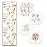 - RunnerYuvPofiSet338-Suluboya-Cizimli-Karahindiba-Tasarimli-4-Yuvarlak-Pofidik-Sandalye-Minderi-ve-1-Runner-Seti-1 - Realhomes  Suluboya Çizimli Karahindiba Tasarımlı 4 Yuvarlak Pofuduk Sandalye Minderi ve 1 Runner Seti Realhomes