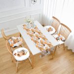 - RunnerYuvPofiSet356-Beyaz-Zemin-Altin-Varakli-Yaprak-Tasarimli-4-Yuvarlak-Pofidik-Sandalye-Minderi-ve-1-Runner-Seti - Realhomes  Beyaz Zemin Altın Varaklı Yaprak Tasarımlı 4 Yuvarlak Pofuduk Sandalye Minderi ve 1 Runner Seti Realhomes