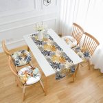 - RunnerYuvPofiSet404-Tropik-Sonbahar-Yaprak-Tasarimli-4-Yuvarlak-Pofidik-Sandalye-Minderi-ve-1-Runner-Seti - Realhomes Tropik Sonbahar Yaprak Tasarımlı 4 Yuvarlak Pofuduk Sandalye Minderi ve 1 Runner Seti Realhomes