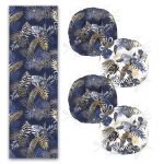 - RunnerYuvPofiSet407-Lacivert-Gold-Detayli-Yaprak-Tasarimli-4-Yuvarlak-Pofidik-Sandalye-Minderi-ve-1-Runner-Seti-1 - Realhomes Lacivert Gold Detaylı Yaprak Tasarımlı 4 Yuvarlak Pofuduk Sandalye Minderi ve 1 Runner Seti Realhomes