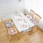 - RunnerYuvPofiSet420-Soyut-Renkli-Gul-Motifli-4-Yuvarlak-Pofidik-Sandalye-Minderi-ve-1-Runner-Seti - Realhomes  Soyut Renkli Gül Motifli 4 Yuvarlak Pofuduk Sandalye Minderi ve 1 Runner Seti Realhomes