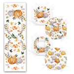 - RunnerYuvPofiSet421-Ozel-Tasarim-Kabak-Desenli-4-Yuvarlak-Pofidik-Sandalye-Minderi-ve-1-Runner-Seti-1 - Realhomes  Özel Tasarım Kabak Desenli 4 Yuvarlak Pofuduk Sandalye Minderi ve 1 Runner Seti Realhomes