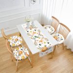 - RunnerYuvPofiSet421-Ozel-Tasarim-Kabak-Desenli-4-Yuvarlak-Pofidik-Sandalye-Minderi-ve-1-Runner-Seti - Realhomes  Özel Tasarım Kabak Desenli 4 Yuvarlak Pofuduk Sandalye Minderi ve 1 Runner Seti Realhomes