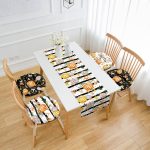 - RunnerYuvPofiSet422-Yaprak-Cizimli-Kabak-Temali-4-Yuvarlak-Pofidik-Sandalye-Minderi-ve-1-Runner-Seti - Realhomes  Yaprak Çizimli Kabak Temalı 4 Yuvarlak Pofuduk Sandalye Minderi ve 1 Runner Seti Realhomes