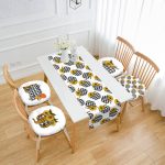 - RunnerYuvPofiSet428-Siyah-Ekose-Kabak-Aycicegi-Motifli-4-Yuvarlak-Pofidik-Sandalye-Minderi-ve-1-Runner-Seti - Realhomes  Siyah Ekose Kabak Ayçiçeği Motifli 4 Yuvarlak Pofuduk Sandalye Minderi ve 1 Runner Seti Realhomes