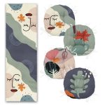 Bohem Tasarımlı Dijital Baskılı 4 Yuvarlak Pofuduk Sandalye Minderi ve 1 Runner Seti Realhomes