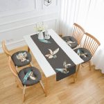 - RunnerYuvPofiSet456-Koyu-Zeminli-Renkli-Tropik-Yaprak-Tasarimli-4-Yuvarlak-Pofidik-Sandalye-Minderi-ve-1-Runner-Seti - Realhomes Koyu Zeminli Renkli Tropik Yaprak Tasarımlı 4 Yuvarlak Pofuduk Sandalye Minderi ve 1 Runner Seti Realhomes