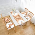 - RunnerYuvPofiSet460-Zurafa-Ozel-Tasarimli-4-Yuvarlak-Pofidik-Sandalye-Minderi-ve-1-Runner-Seti - Realhomes Zürafa Özel Tasarımlı 4 Yuvarlak Pofuduk Sandalye Minderi ve 1 Runner Seti Realhomes