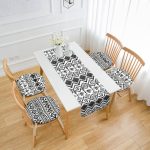 - RunnerYuvPofiSet468-Iskandinav-Desen-Tasarimli-4-Yuvarlak-Pofidik-Sandalye-Minderi-ve-1-Runner-Seti - Realhomes İskandinav Desen Tasarımlı 4 Yuvarlak Pofuduk Sandalye Minderi ve 1 Runner Seti Realhomes