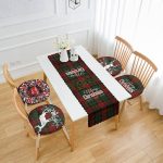 RealHomes Yılbaşı Özel 4 Yuvarlak Pofuduk Sandalye Minderi ve 1 Runner Seti Realhomes