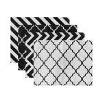 - Servis4lu-Set101-4lu-Siyah-Beyaz-Geometrik-Cizimli-Amerikan-Servis-Seti-2 - Realhomes 4'lü Siyah Beyaz Geometrik Çizimli Amerikan Servis Seti Realhomes