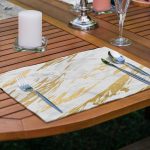 4'lü Gold Detaylı Mermer Tasarımlı Amerikan Servis Seti Realhomes