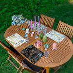 4'lü Gold Detaylı Mermer Tasarımlı Amerikan Servis Seti Realhomes