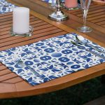 4'lü Beyaz Zeminli Renkli Geometrik Desenli Modern Amerikan Servis Seti Realhomes