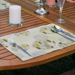 4'lü Renkli Zemin Üzerinde Onedraw Çizimli Amerikan Servis Seti Realhomes