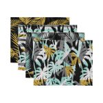 - Servis4lu-Set138-4lu-Siyah-Zeminli-Renkli-Altin-Varakli-Yaprak-Motifli-Amerikan-Servis-Seti-2 - Realhomes 4'lü Siyah Zeminli Renkli & Altın Varaklı Yaprak Motifli Amerikan Servis Seti Realhomes