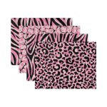 - Servis4lu-Set150-4lu-Pembe-Siyah-Zebra-Desen-Motifli-Amerikan-Servis-Seti-2 - Realhomes 4'lü Pembe & Siyah Zebra Desen Motifli Amerikan Servis Seti Realhomes