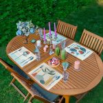 4'lü Özel Tasarım Dijital Baskılı  Amerikan Servis Seti Realhomes