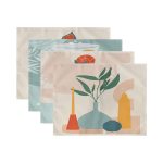 4'lü Özel Tasarım Dijital Baskılı  Amerikan Servis Seti Realhomes