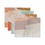 - Servis4lu-Set167-4lu-Bohem-Cizimli-Bayan-Figur-Yaprak-Tasarimli-Amerikan-Servis-Seti-2 - Realhomes 4'lü Bohem Çizimli Bayan Figür & Yaprak Tasarımlı Amerikan Servis Seti Realhomes