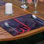 4'lü Dini Motifli Dijital Baskılı Amerikan Servis Seti Realhomes