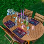 4'lü Dini Motifli Dijital Baskılı Amerikan Servis Seti Realhomes