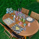 4'lü Beyaz Zemin Üzerinde Gold Detaylı Yazılı Modern Amerikan Servis Seti Realhomes